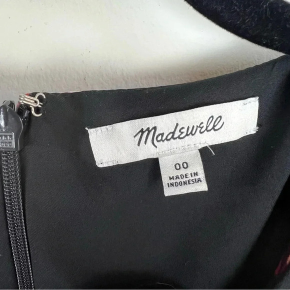 Madewell Floral Tulip Sleeve Faux Wrap Mini Dress in French Rose Size 00 B16 - Picture 6 of 10